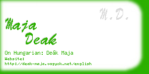 maja deak business card